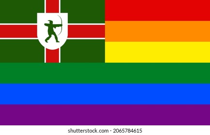 keine Hamshire- und Regenbogenflaggen. Vektorgrafik-Verhältnis 3:5
