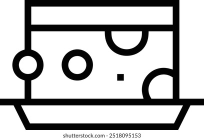 nougat icon. Thin linear style design isolated on white background