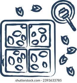 Ejemplo vectorial dibujado a mano de recetas de negras