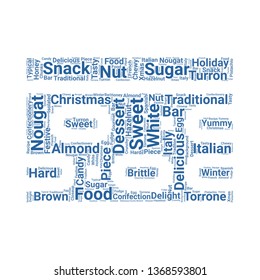 nougat word cloud. tag cloud about nougat