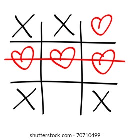 Noughts and crosses game