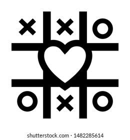Noughts and Crosses Vector Illustration Silhouette