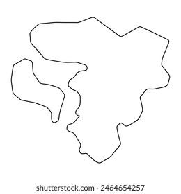 Noumea commune map, administrative division of New Caledonia. Vector illustration.