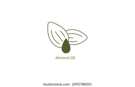 Nourishing Almond Oil Vector Icon