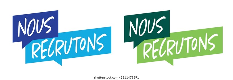 Nous recrutons, we are hiring in french language
