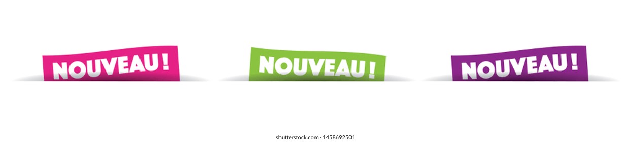 Nouveau : New in French language