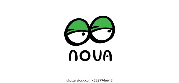 Nova Cryptocurrency NOVA Token, Cryptocurrency logo on isolated background with text.