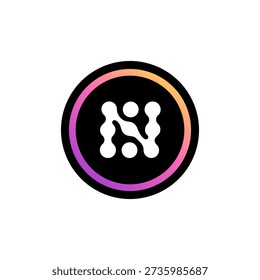 NOVA, Novasim coin flat design icon logo