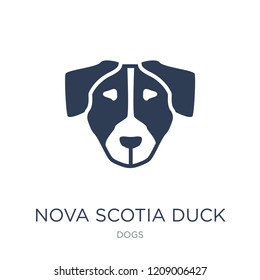 Nova Scotia Duck Tolling Retriever dog icon. Trendy flat vector Nova Scotia Duck Tolling Retriever dog icon on white background from dogs collection, vector illustration