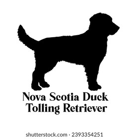 Nova Scotia Duck Tolling Retriever Dog silhouette dog breeds logo dog monogram logo dog face vector