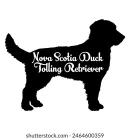 Nova Scotia Duck Tolling Retriever Dog silhouette dog breeds logo dog monogram vector