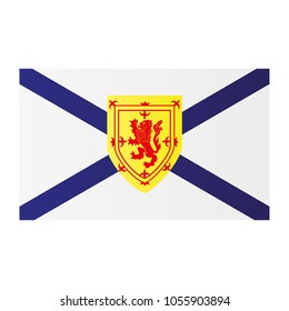 Nova Scotia flag on white background texture. Vector illustration state symbol.