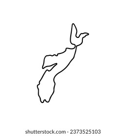 Nova Scotia outline map. Provinces and territories of Canada. Vector map with contour.