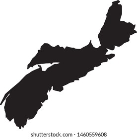 Nova Scotia state map in Canada