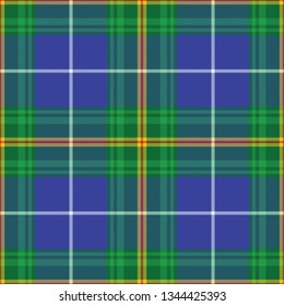 Nova Scotia Tartan. Element for the seamless construction of a pattern for tartan of Nova Scotia, Canada, or fabric, kilts, skirts, plaids. Frequent weave 