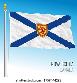 Nova Scotia Territory Official Flag, Canada, Vector Illustration