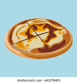 nova scotian garlic pizza Vector Illustration
