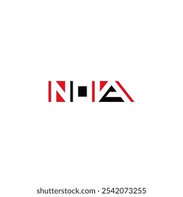 Nova word negative space logo design.