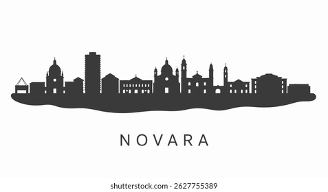 Novara Skyline Italy City Silhouette.