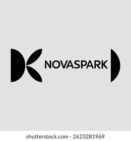 novaspark abstract tech startup logo design Vector