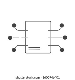 
Novation. Structure. Properties.Vector icon isolated on white background.