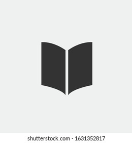 Novel book vector icon open