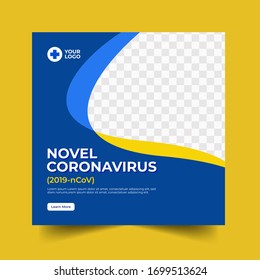 Novel Corona virus 2019, Corona virus banner background for multiple use. social media Banner. Prevention Banner for corona. CoVID-19