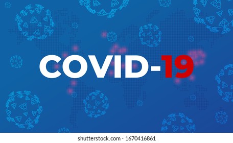 Novel Coronavirus 2019-nCoV. China pathogen respiratory coronavirus 2019-nCoV originating in Wuhan, Asia-China map infographics. Vector illustration. Isolated on blue background.