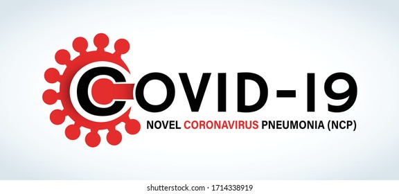 Novel Coronavirus (2019-nCoV). Corona virus  concept inscription typography design logo.