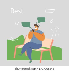 Novel coronavirus (2019-nCoV), Flat people in white medical face mask. Character concept of coronavirus quarantine vector illustration pattern