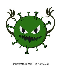 Novel Coronavirus 2019-nCoV icon. Illustration of virus or corona virus. influenza pandemic 2019-nCoV.