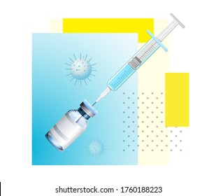 Novel Coronavirus - 2019-nCoV - Vaccine Development  - Illustration as EPS 10 File