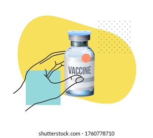 Novel Coronavirus - 2019-nCoV - Vaccine Development  - Illustration as EPS 10 File