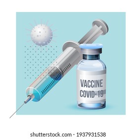 Novel Coronavirus - 2019-nCoV - Vaccine Drive  - Illustration as EPS 10 File