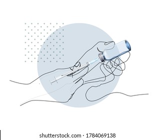 Novel Coronavirus - 2019-nCoV - Vaccine Trial - Illustration as EPS 10 File