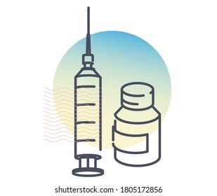 Novel Coronavirus - 2019-nCoV - Vaccine Trial  - Illustration as EPS 10 File