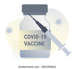 Novel Coronavirus - 2019-nCoV - Vaccine Trial  - Illustration as EPS 10 File