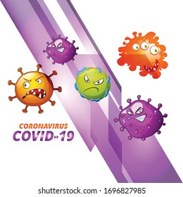 Novel Coronavirus (2019-nCoV). Novel coronavirus vector, Background with realistic 3d coronavirus vector, Coronavirus Bacteria Cell Icon, 2019-nCoV, Covid-2019, Covid-19
