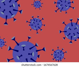 Novel Coronavirus (2019-nCoV). Virus Covid 19-NCP. Coronavirus nCoV denoted is single-stranded RNA virus. People who are in anxiety and fear because of the corona virus. Vector illustrate.