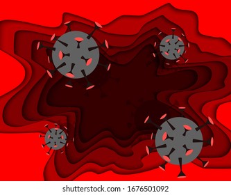 Novel Coronavirus (2019-nCoV). Virus Covid 19-NCP. Coronavirus nCoV denoted is single-stranded RNA virus. People who are in anxiety and fear because of the corona virus. Vector illustrate.