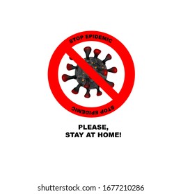 Novel Coronavirus 2019-nCOV. Virus Covid 19-NCP. Sign extremely dangerous Danger infection. Chinese Corona virus. Background with reslisric 3d virus cells.