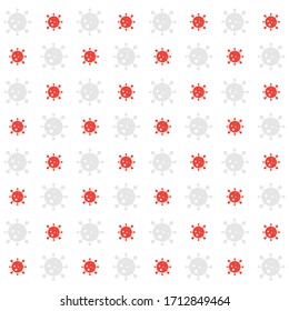 Novel Coronavirus (2019-nCoV). Virus Covid 19-NCP. Coronavirus nCoV. RNA virus. Background with virus icon. Vector pattern illustration