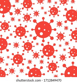 Novel Coronavirus (2019-nCoV). Virus Covid 19-NCP. Coronavirus nCoV. RNA virus. Background with virus icon. Vector pattern illustration