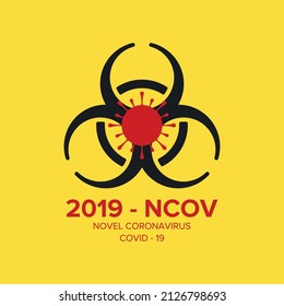 Novel Coronavirus (2019-nCoV). Virus Covid - 19. danger symbol vector illustration. All objects separately.
