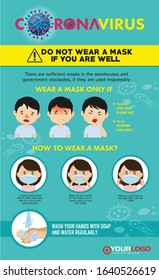 Novel coronavirus (2019-nCoV). Wuhan virus disease,  virus infections prevention methods infographics. Logo, symbol & Background.