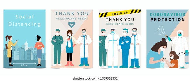 Novel coronavirus background and covid-19 concept design to prevent the spread of bacteria, viruses.Vector illustration for poster