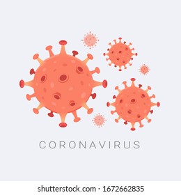 Novel coronavirus Covid-19. Dangerous coronavirus cell 
resposible for asian flu outbreak