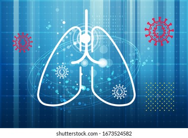 Novel Coronavirus Impact on Respiratory System - Abstract illustration as EPS 10 File