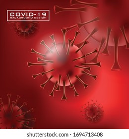 Novel Coronavirus logo. COVID Coronavirus background concept. Coronavirus in Real 3D Illustration. concept SARS pandemic red symbol. Isolated graphic design template