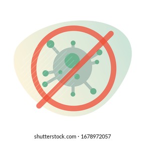 Novel Coronavirus - MERS CoV - Respiratory Syndrome Virus - Icon as EPS 10 File